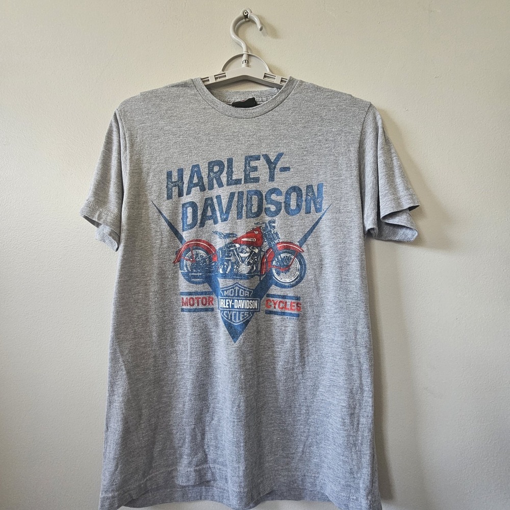 Harley Davidson T-shirt Men's Size‎ Medium Biloxi Mississippi Gulf Coast Gray